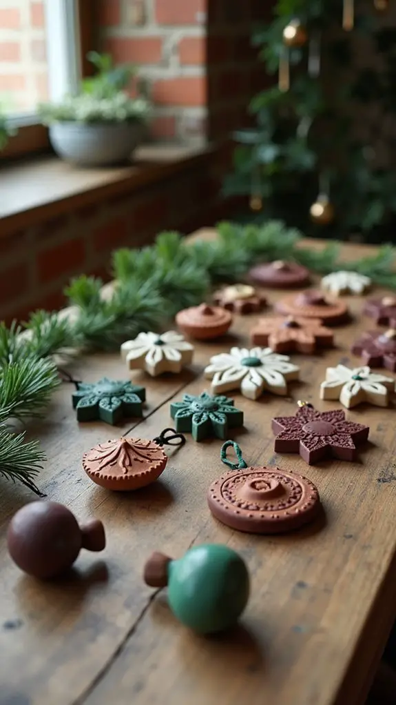 handmade clay holiday ornaments