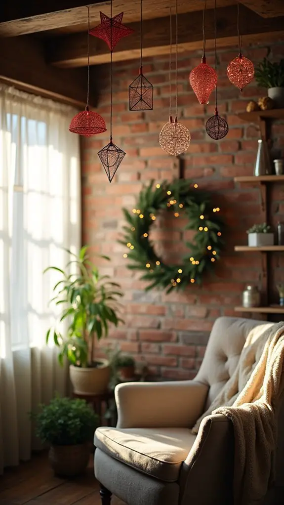 handmade string art ornaments