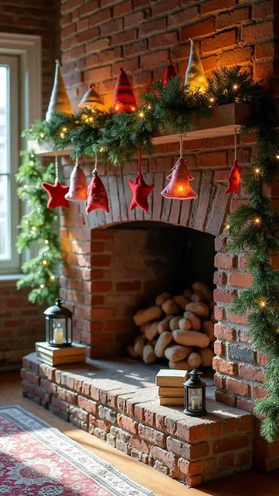 handmade vibrant felt ornaments