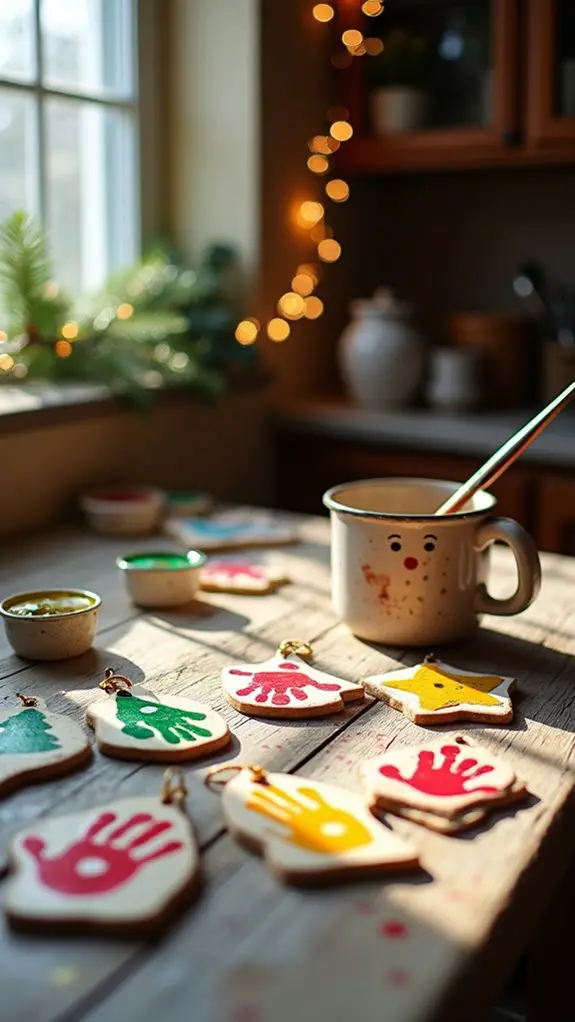 handprint holiday keepsake ornaments