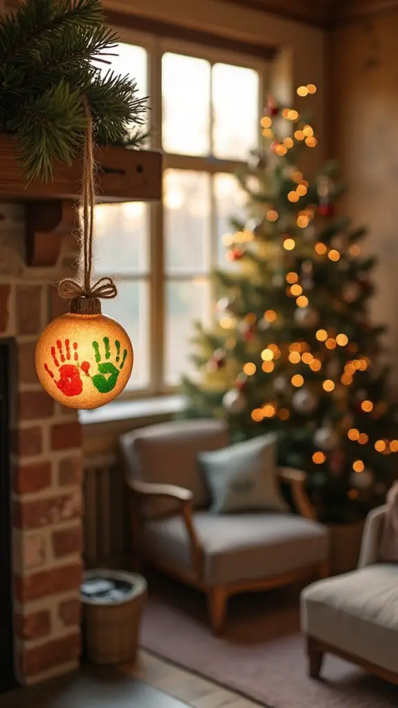 handprint ornaments for christmas