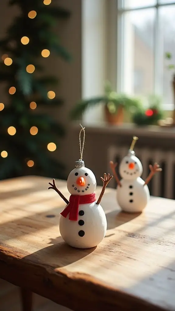 handprint snowman ornament keepsake