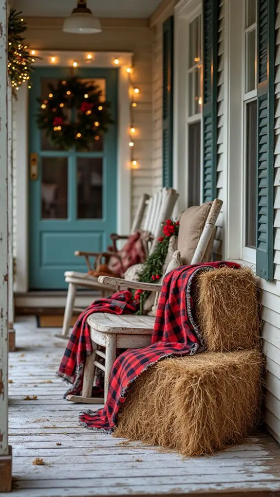 hay bales and burlap
