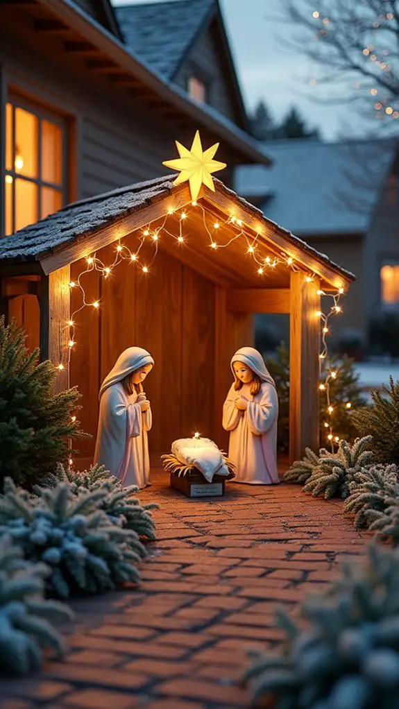 heavenly led nativity display