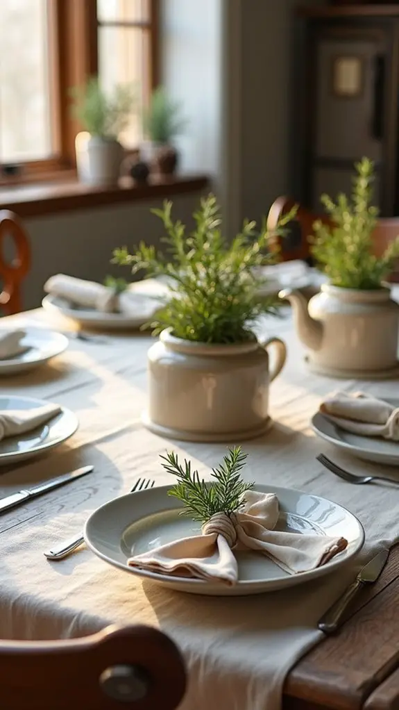 herb bundles for napkins
