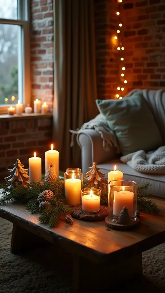 holiday themed candle holders