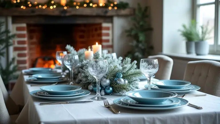 20 Blue and Silver Christmas Table Ideas That Feel Icy and Magical icy blue holiday decor
