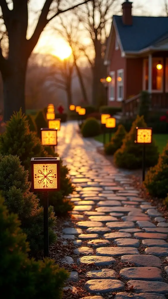 illuminated festive outdoor decor