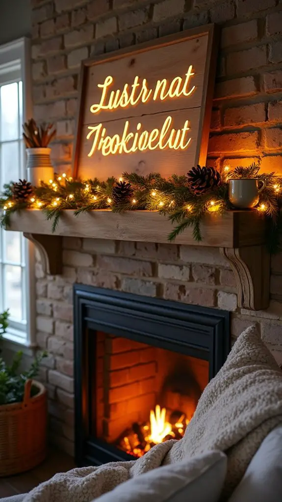 illuminated holiday quotes decor