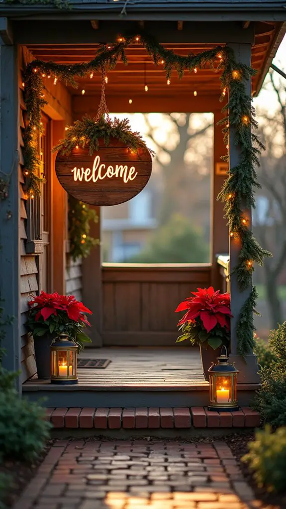illuminated holiday welcome sign