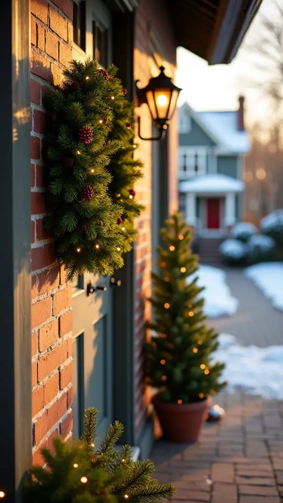 illuminated holiday wreath decor