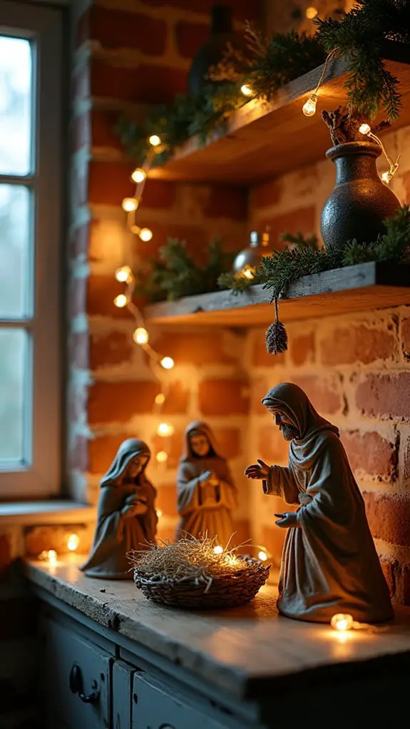 illuminated miniature nativity scene