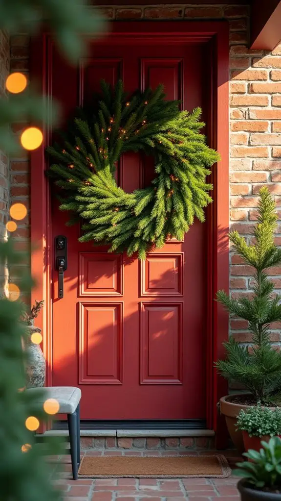 illuminated wreaths for holidays