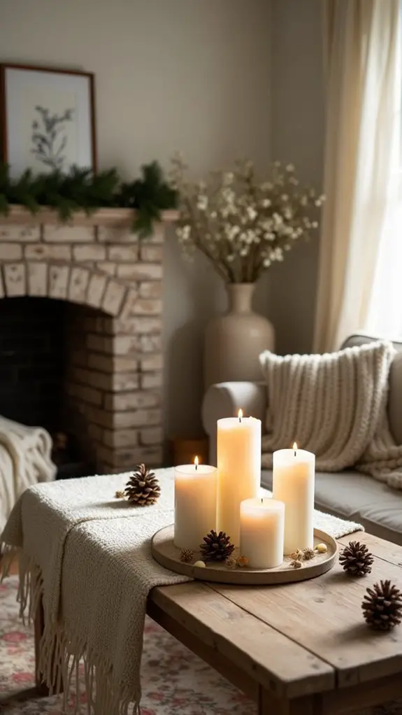 ivory candles create warmth