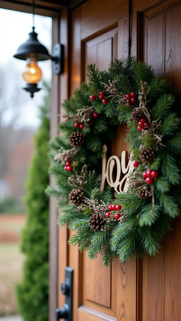 joyful holiday door decoration
