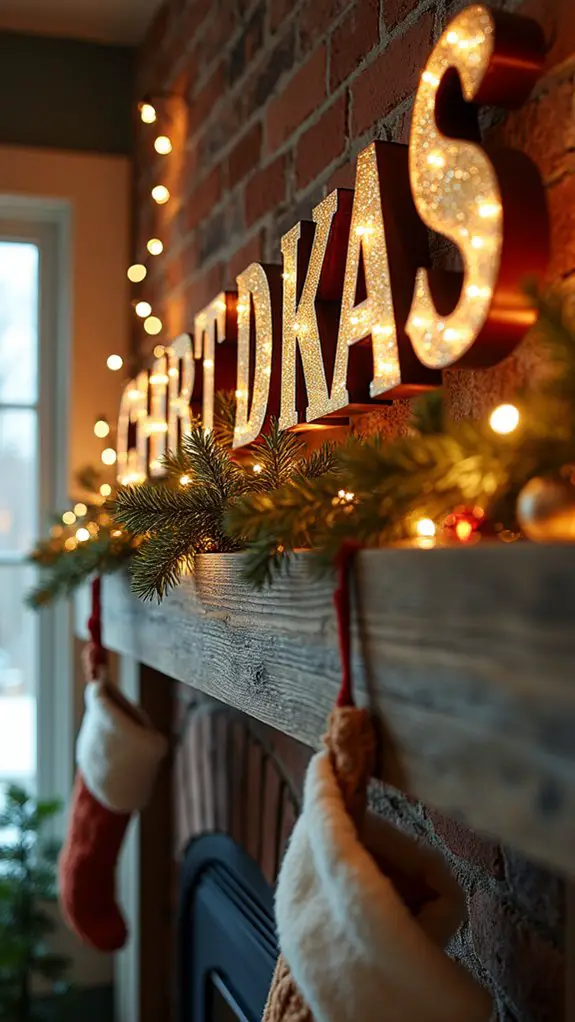 joyful typography holiday decor