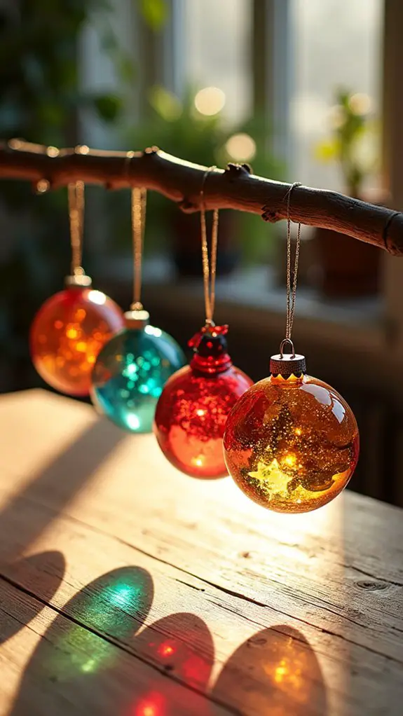 layered acrylic holiday ornaments