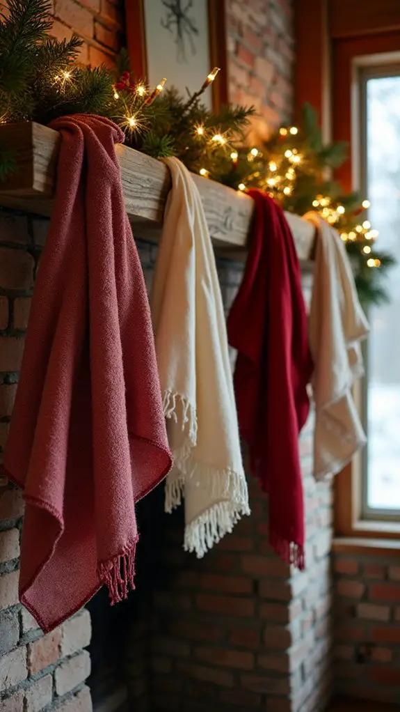 layered fabrics with lights