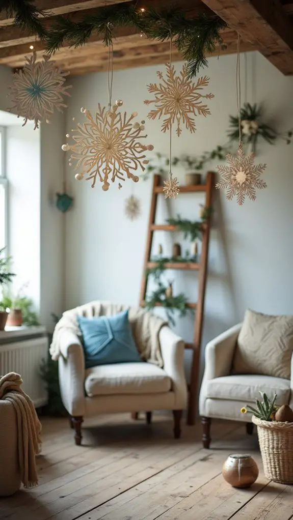 layered winter paper decorations