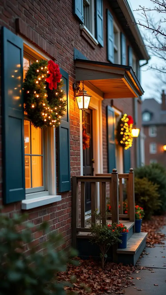 lighted wreaths bring cheer