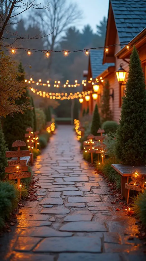 luminous festive driveway signs