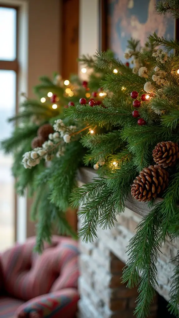 lush mixed evergreen display