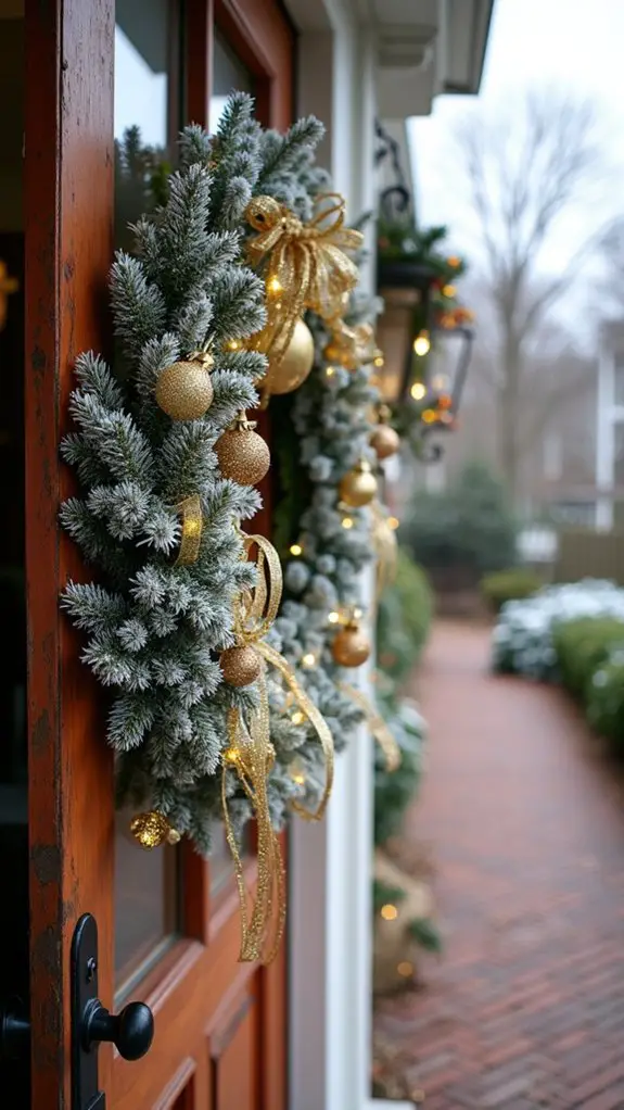 luxurious gold accented wreath