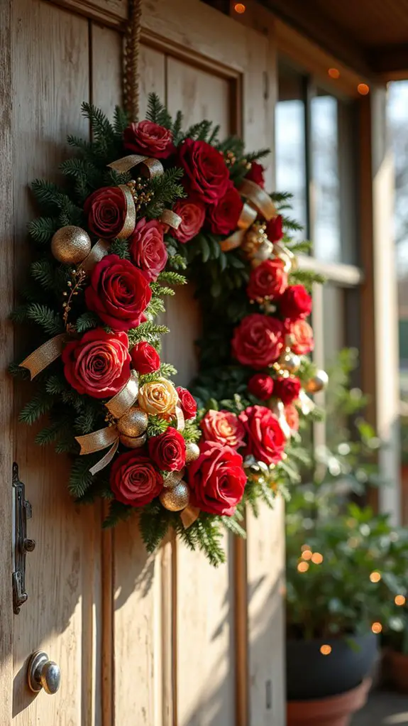 luxurious holiday floral wreath