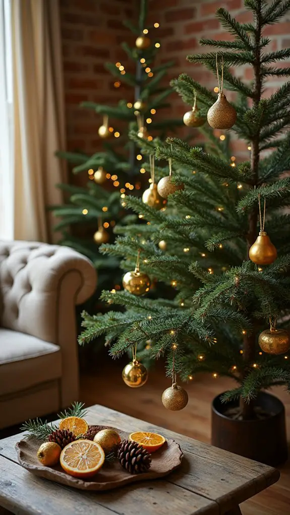 luxurious metallic gold ornaments