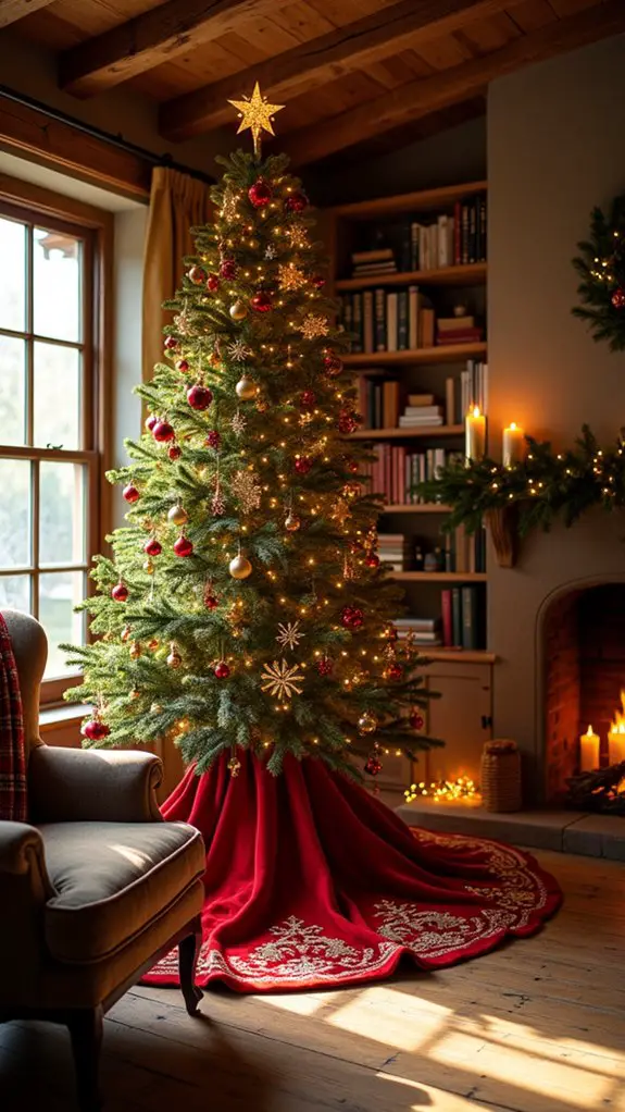 luxurious red and gold