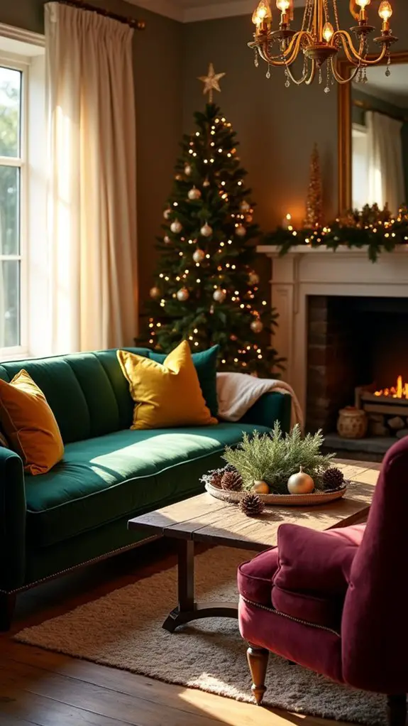 luxurious velvet holiday decor