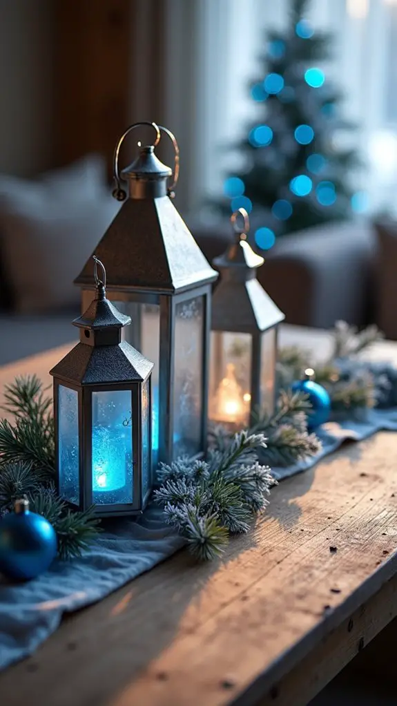 magical blue candlelight ambiance