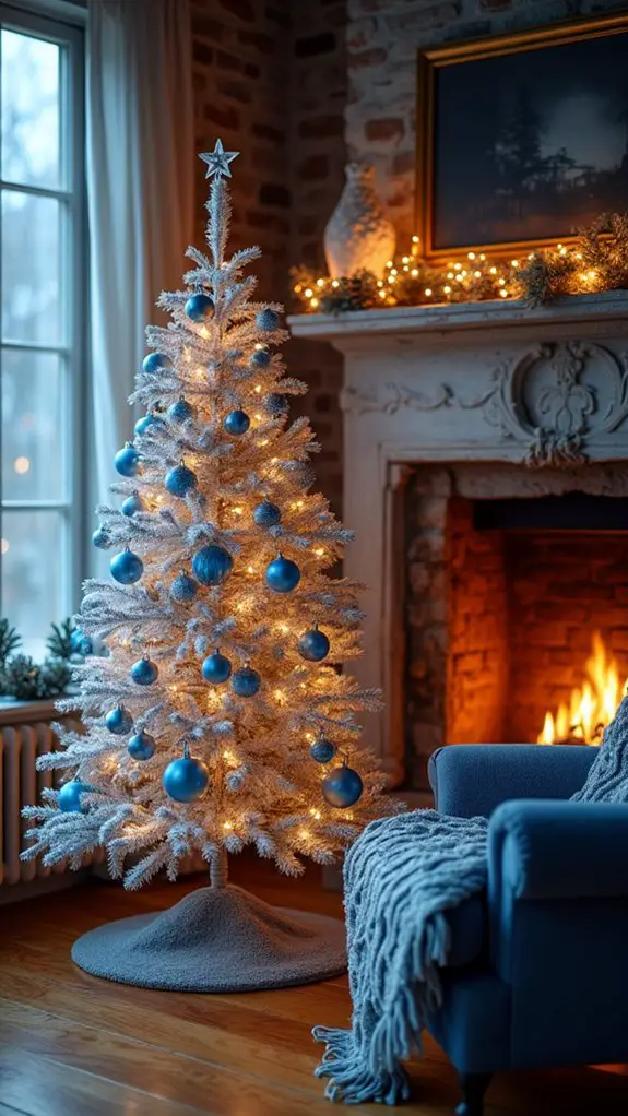 magical blue silver lights