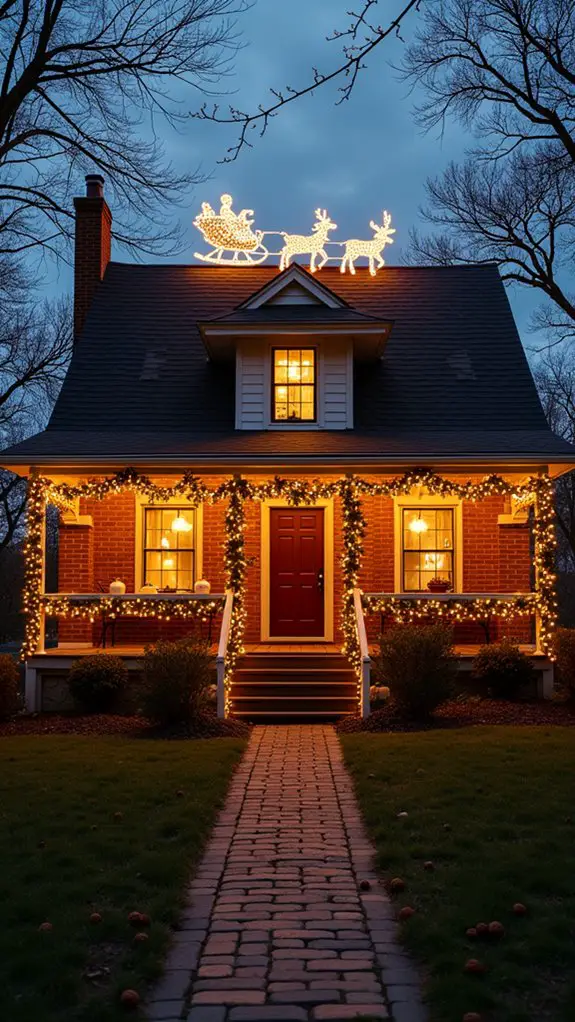 magical christmas yard display