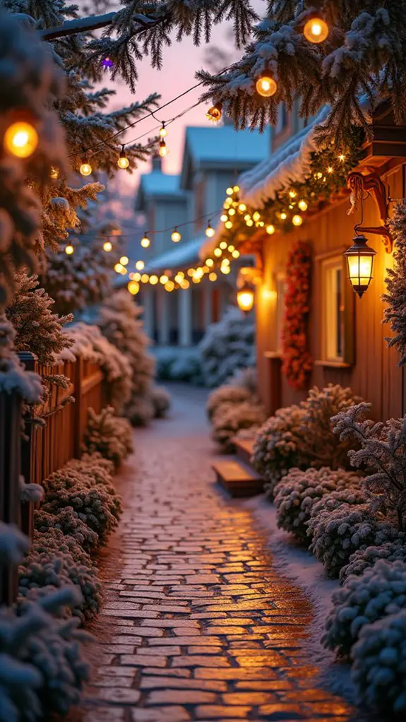 magical festive pathway lighting