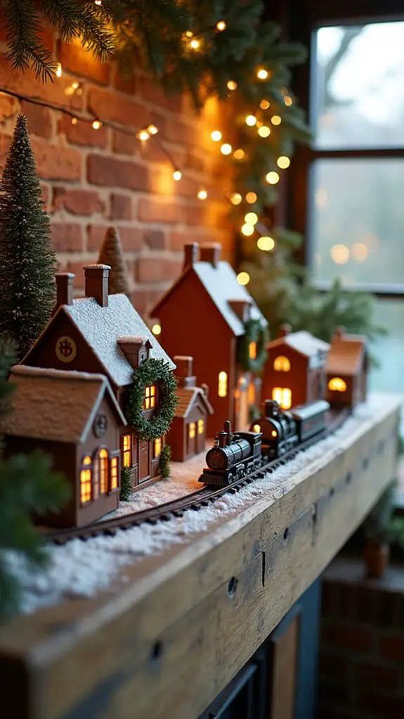 magical festive village display