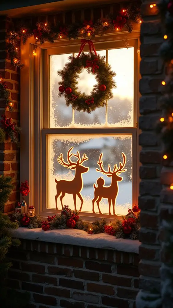 magical festive window silhouettes