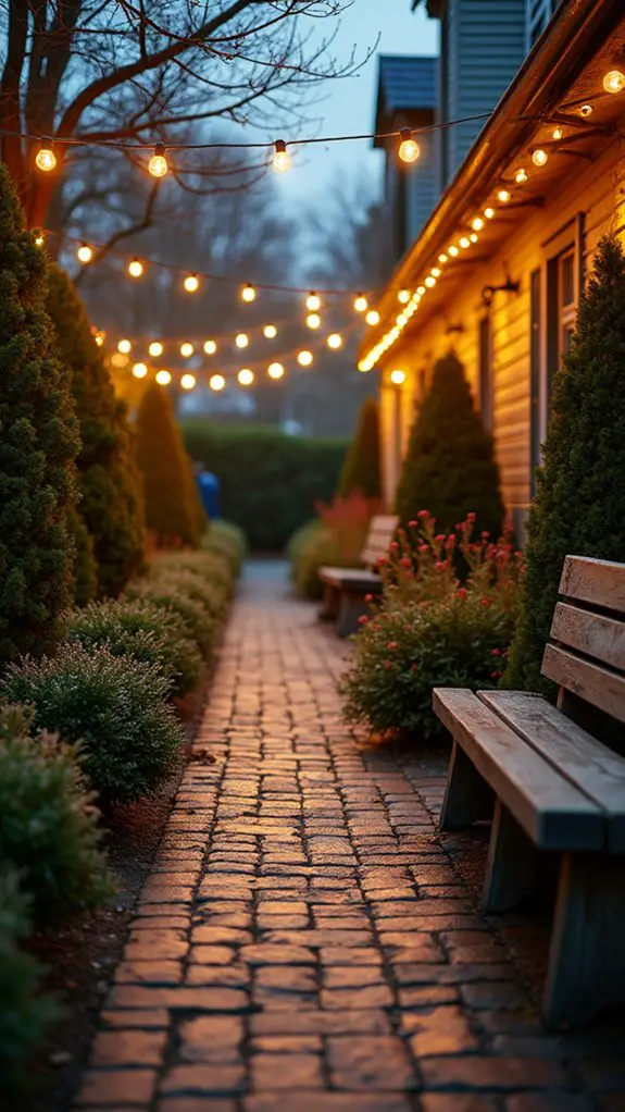 magical illuminated garden pathway