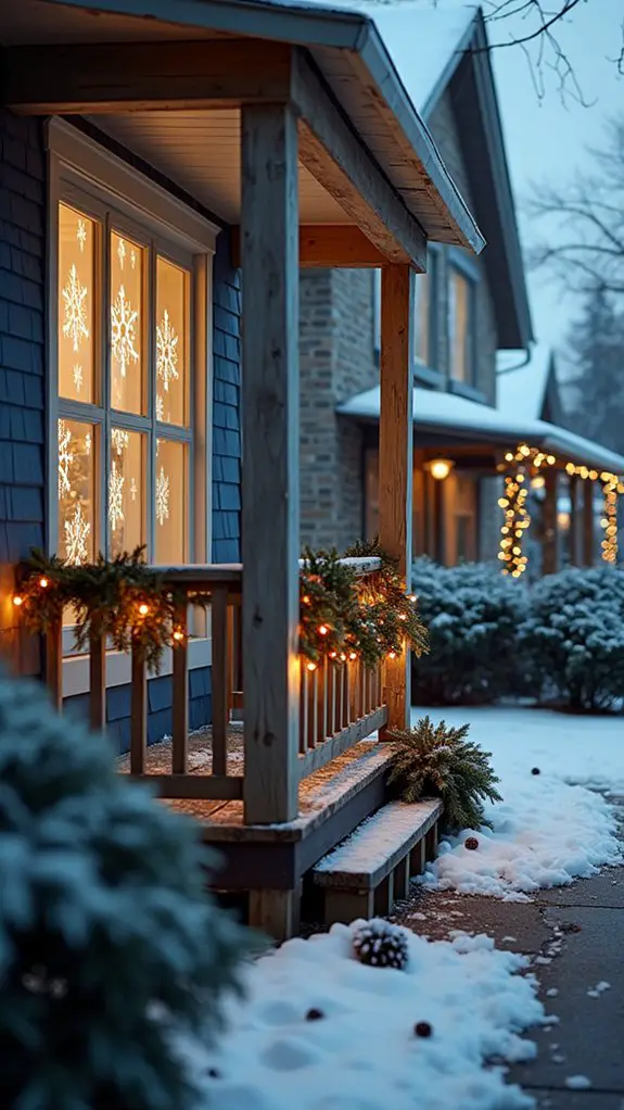magical snowflake window projections