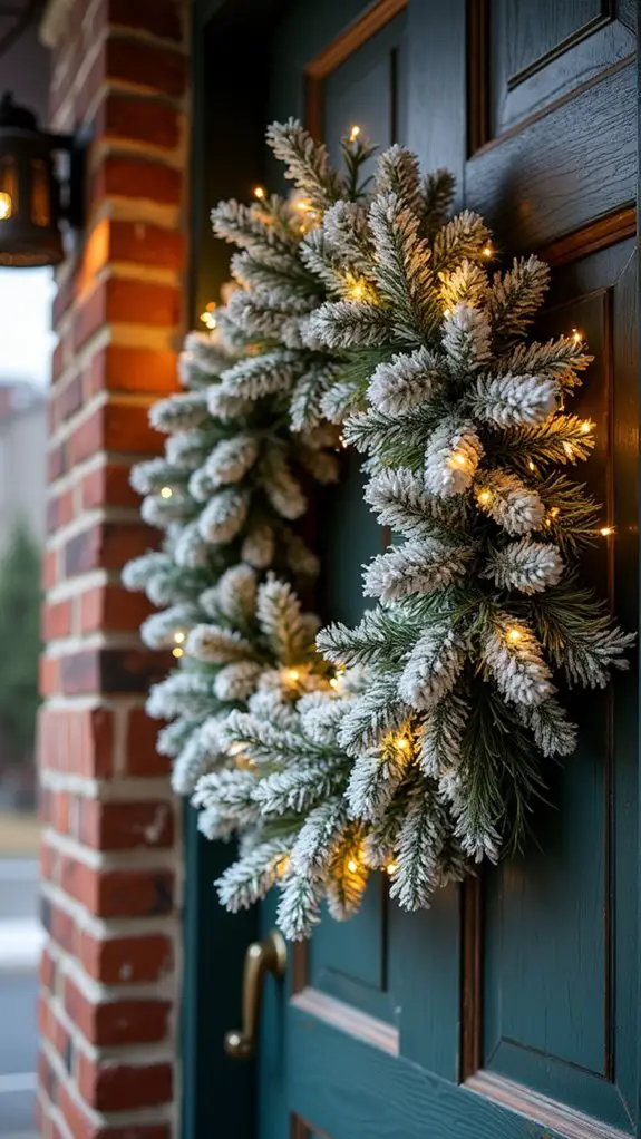 magical snowy wreath lights
