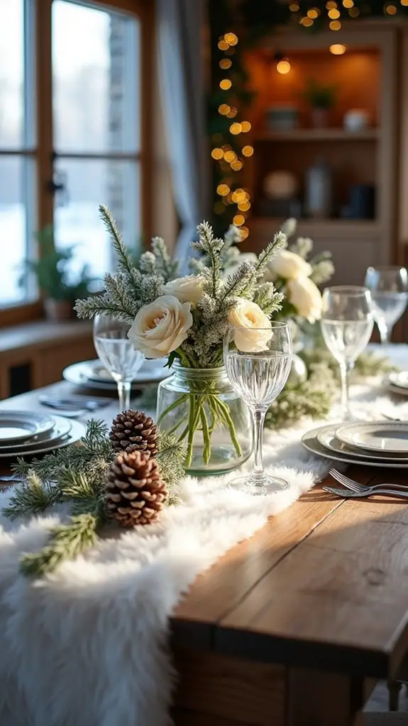 magical winter table setting