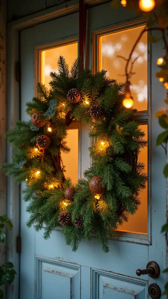 magical wreath with lights