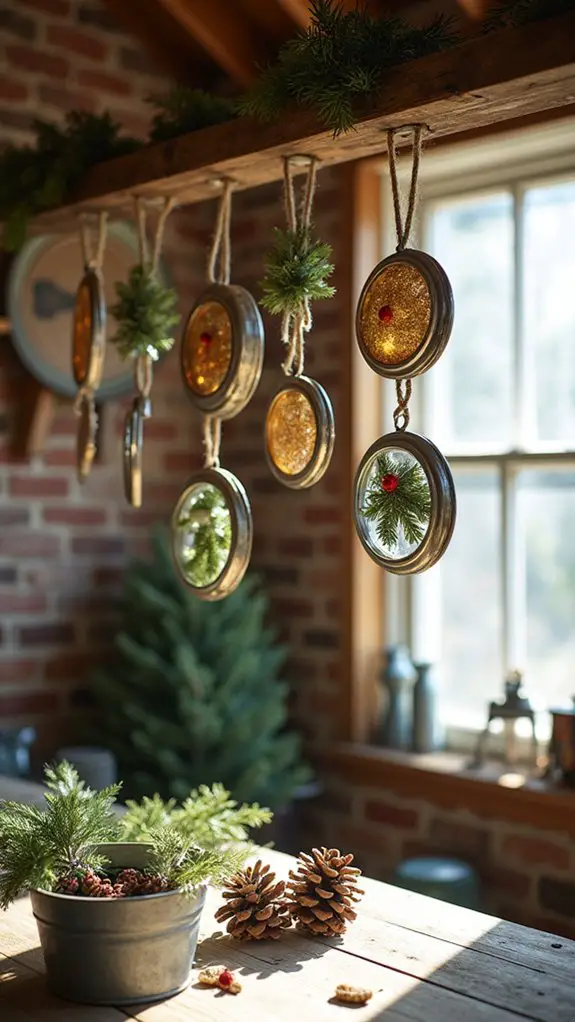 mason jar lid decorations