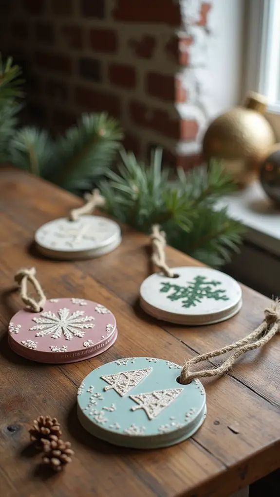 mason jar lid ornaments