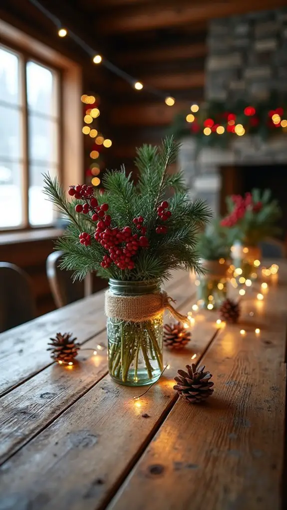 mason jars festive centerpieces