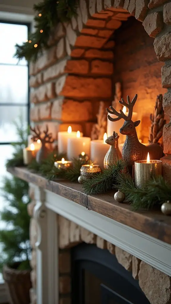 mercury glass and wood