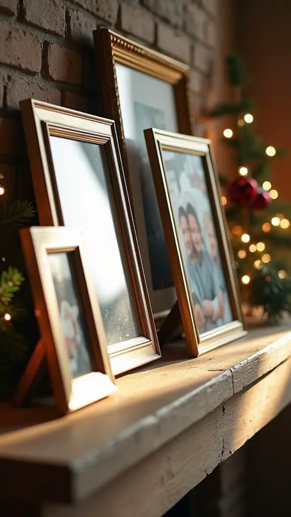 metallic photo frames shine