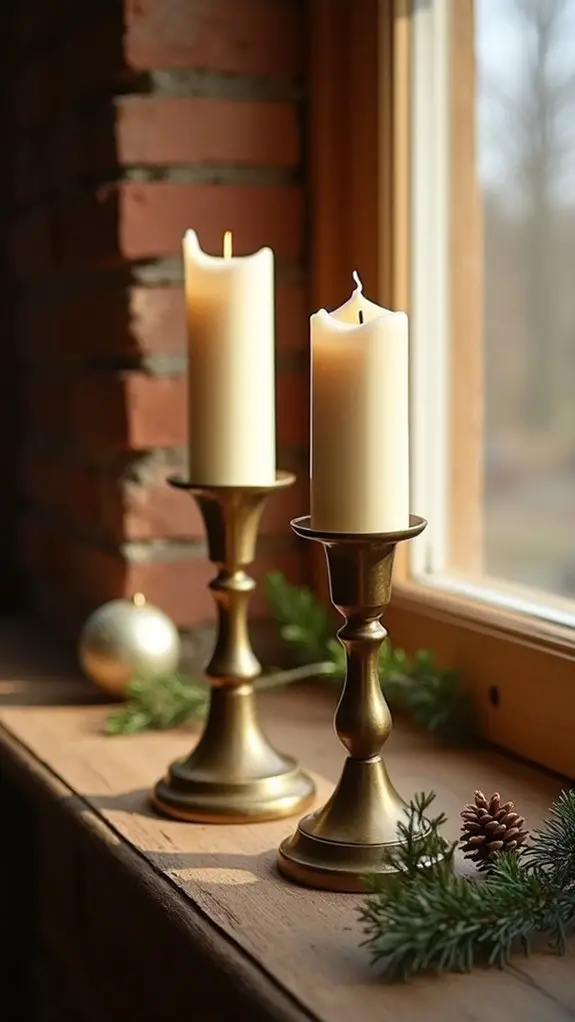 minimalist brass candlestick elegance