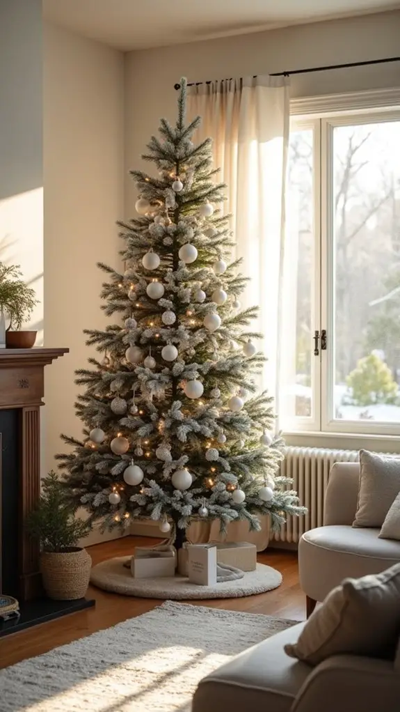 minimalist monochromatic holiday decor