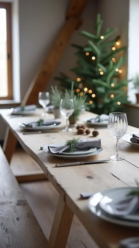 minimalist scandinavian table settings